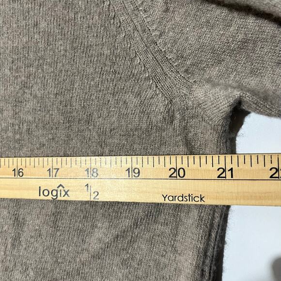 Filippo Riberti Quarter Zip Brown Wool Cashmere Pullover Sweater Men’s Size XL - Picture 6 of 8